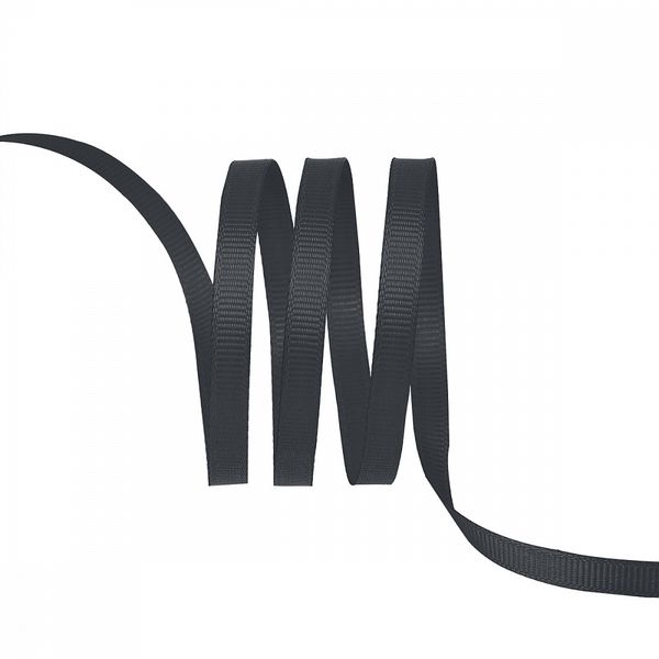 Лента репсовая (в рубчик) 6.0 мм / 22.8±1 метра, 077 т.серый, Magic4Hobby