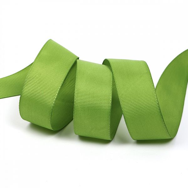 Лента репсовая (в рубчик) 25.0 мм, 548 зеленый киви уп.27,4м