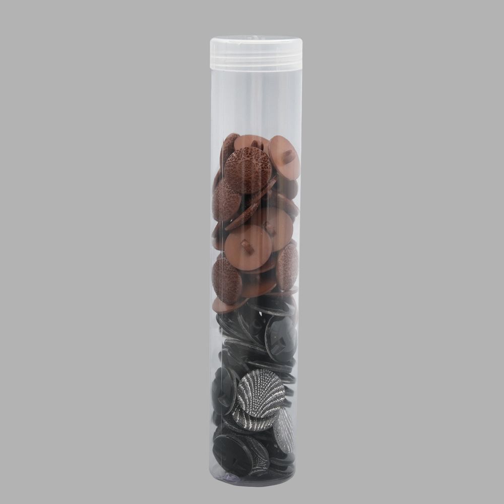 Контейнер для хранения пуговиц ⌀6 см, l=20 см, 20 шт