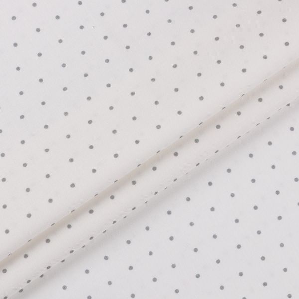 Ткань для пэчворка Peppy Бабушкин сундучок, отрез 50х55 см, 140 г/м², БС-53 горох белый, Peppy