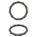 Карабин металл кольцо ⌀38 мм, декоративный, олово (черный никель), MB_2231, 6 шт