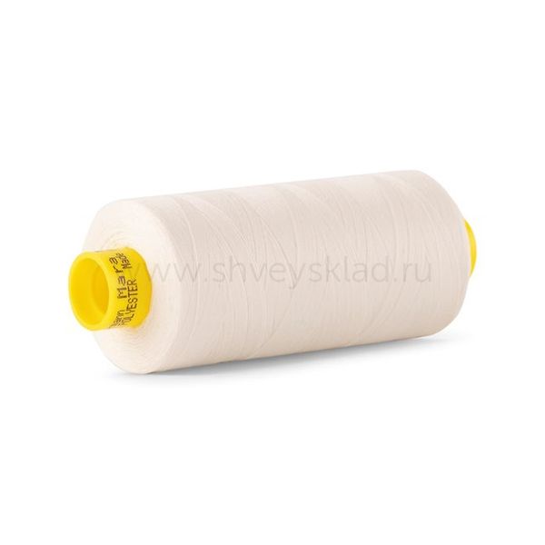 Нитка особо тонкая Gutermann Mara №150 (150/2), 1000 м, 3/713953, цв. 001 молочный (сумрачно-белый), 1 катушка