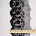 Кружево на сетке 105 мм / 13.72 метра, черный, 3AR3490