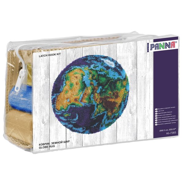 Набор для вышивания нитками Panna KI-7383, Коврик. Земной шар, 68.5х68.5 см