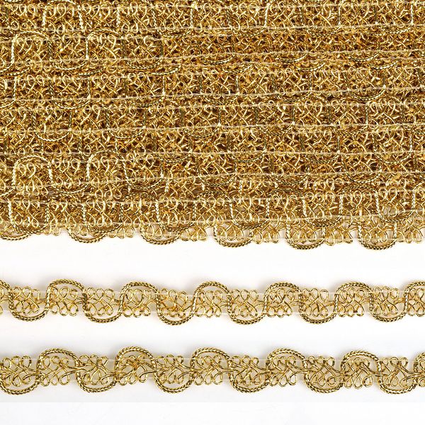 Тесьма отделочная 13 мм, 9545 цв.золото уп.13.71м