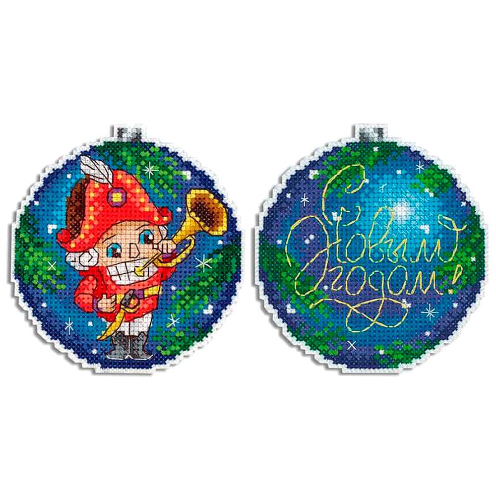 Набор для вышивания нитками МП Студия, Пора праздновать9х9см