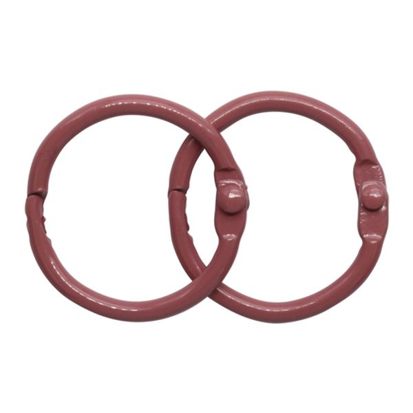 Кольца для альбомов пластик 2.5 см, 2 шт, темно-розовый