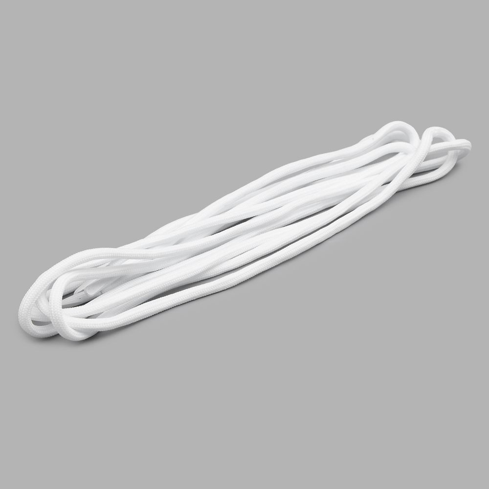Шнурки круглые с металлическим наконечником 4.0 мм / 150 см, 1 пара (2 шт), белый, 6220-0133