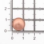 Пуговицы на ножке Полусфера 18L (11мм), металл (Copper (медь)), MEs-2014, 36 шт