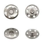 Кнопка пришивная металл ⌀21.0 мм, (никель), 20 шт