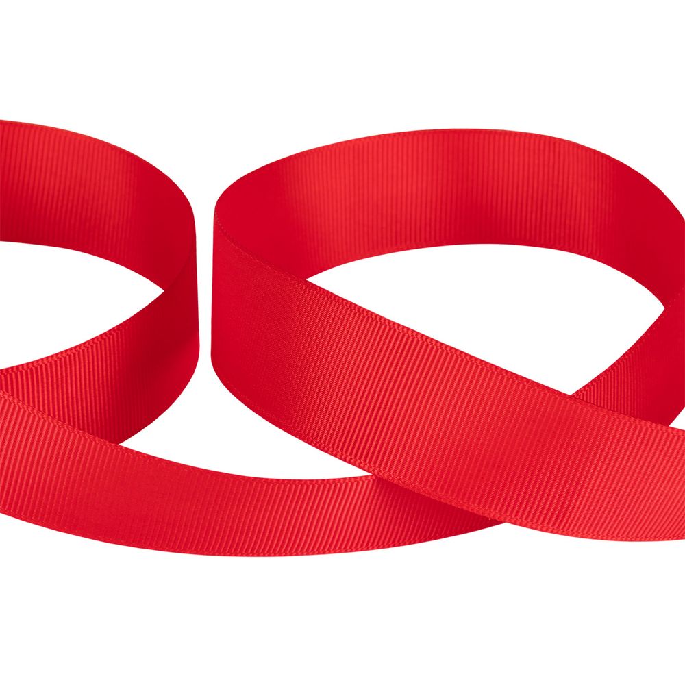 Лента репсовая (в рубчик) 50.0 мм / 25 метров, 009 красный мак, Gamma GR-50