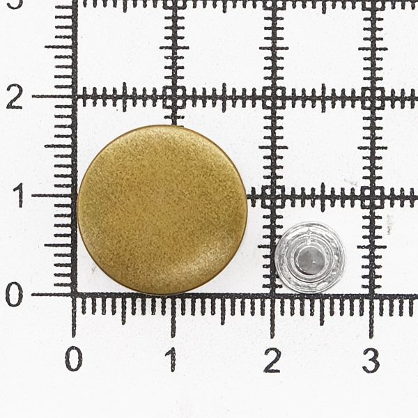 Пуговицы джинсовые ⌀17 мм, фиксированная ножка, сталь, гладкая, антик, 100 шт, New Star