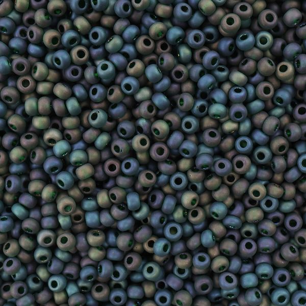 Бисер Preciosa прозрачный с радужным покрытием матовый 10/0 (2.3 мм), круг.отв, 50 г, (51150)