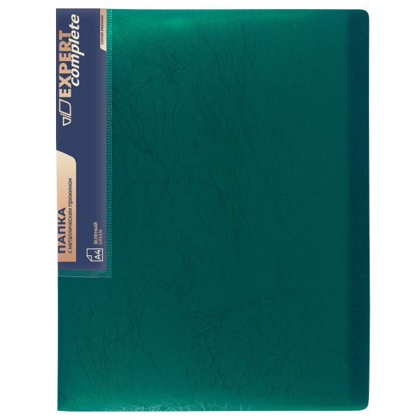 Папка с металлическим прижимом A4 700 мкм 20 мм, волокно, 6 шт, зеленый new EC210737003, Expert Complete