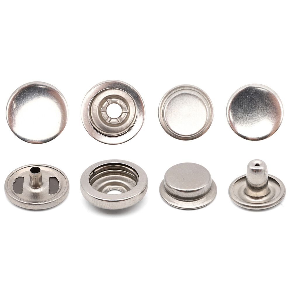 Кнопка Дельта (O-образная) ⌀15/15 мм, ≈720 шт, МЕТАЛЛ, никель, NEW STAR