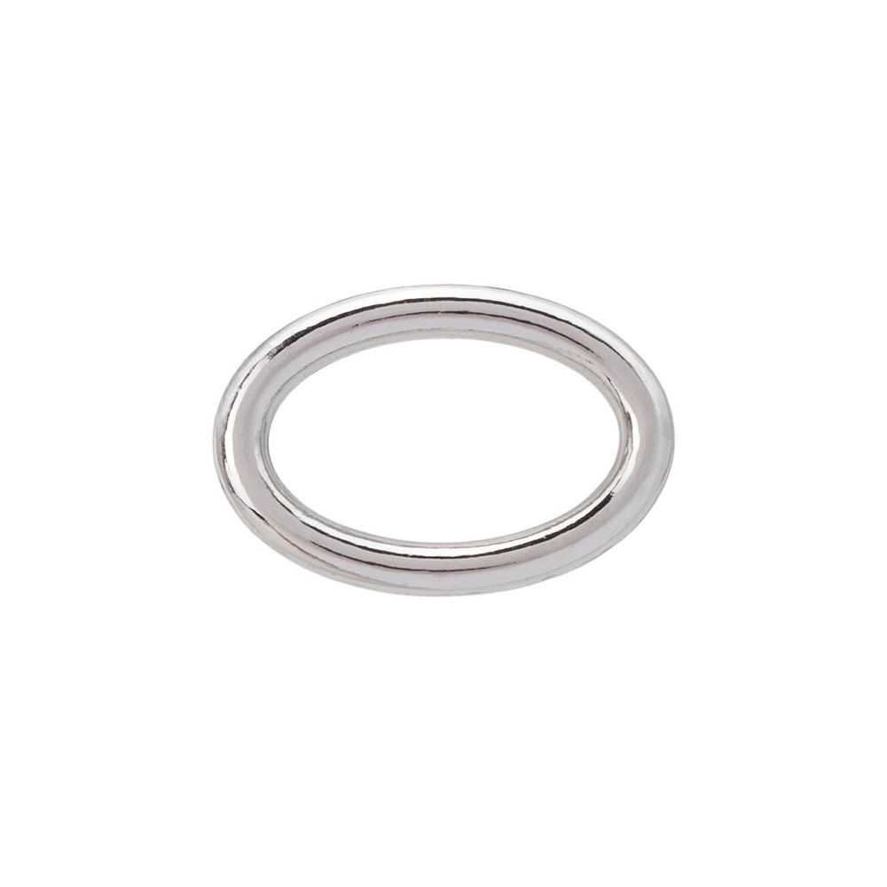 Кольца для бюстгальтера овальные металл ⌀10 мм, 100 шт, никель, 64-2210