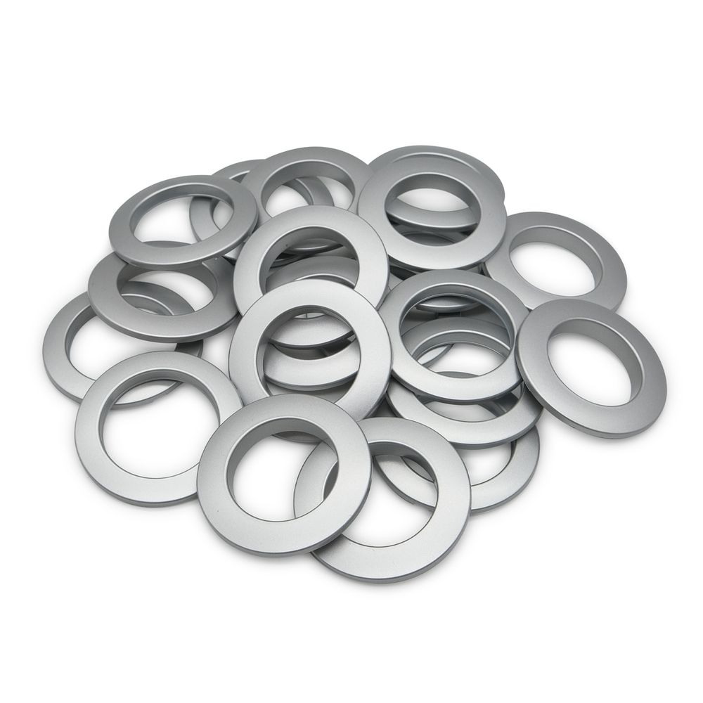 Люверсы шторные ⌀35 мм, с многоуровневым замком цвет № 3 матовое серебро, 10 шт