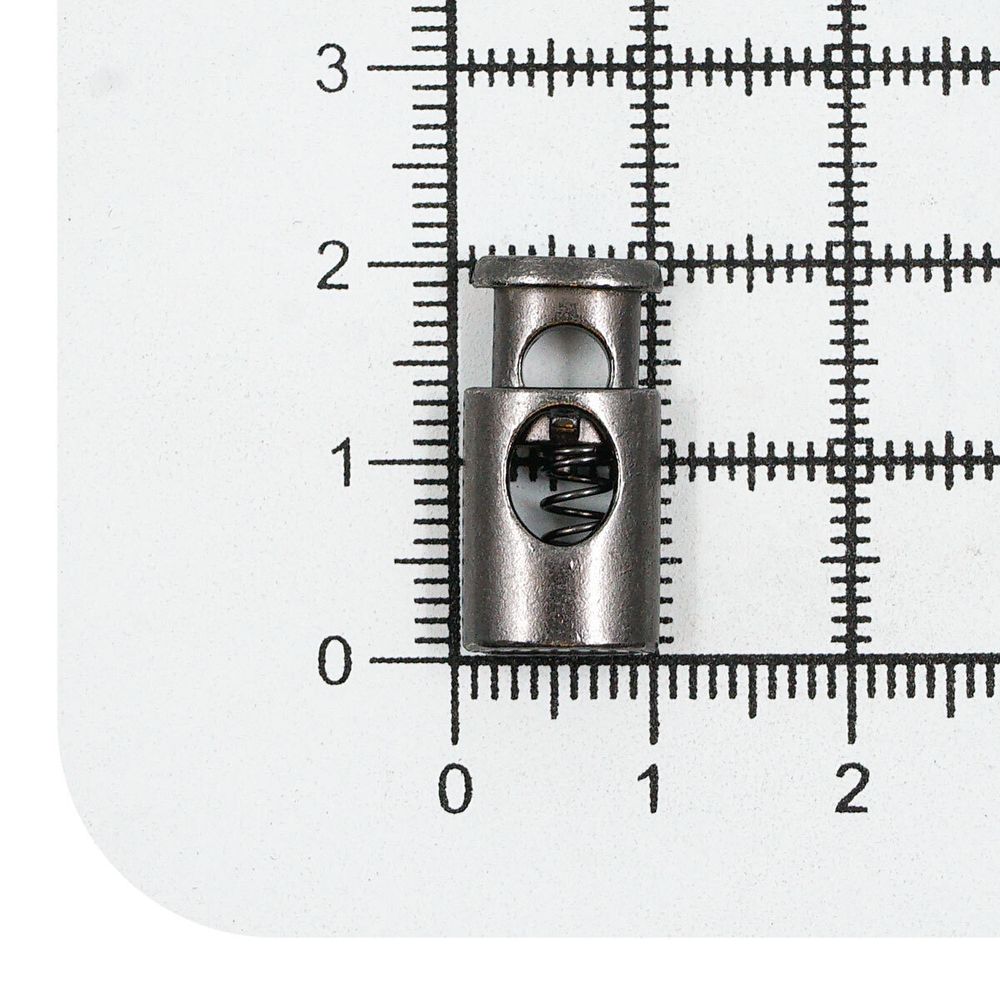 Фиксатор (зажим) для шнура металл 1 отв., 20х10 мм, (in ⌀4.5 мм), цв.чер.никель, 10 шт