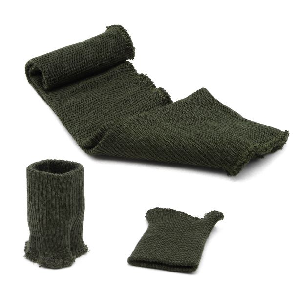 Подвяз (довяз) трикотажный с манжетами (комплект): подвяз 10.0х38 см, 2 манжета 7.0х9.5см, 2 сложения, тонкие, 369/1 т. оливковый
