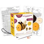 Набор для вязания игрушки Любопытная пчелка 10 см, Miadolla AMG-0102