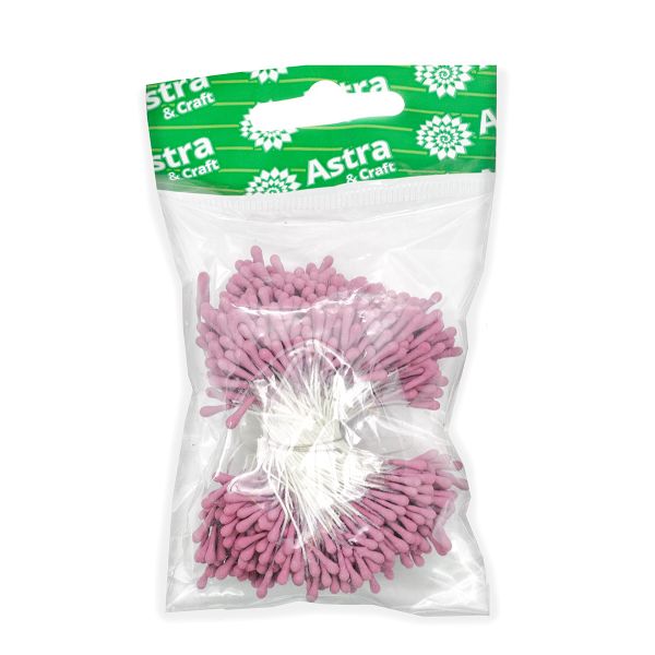 Тычинки для искусственных цветов 6см (пурпурный)