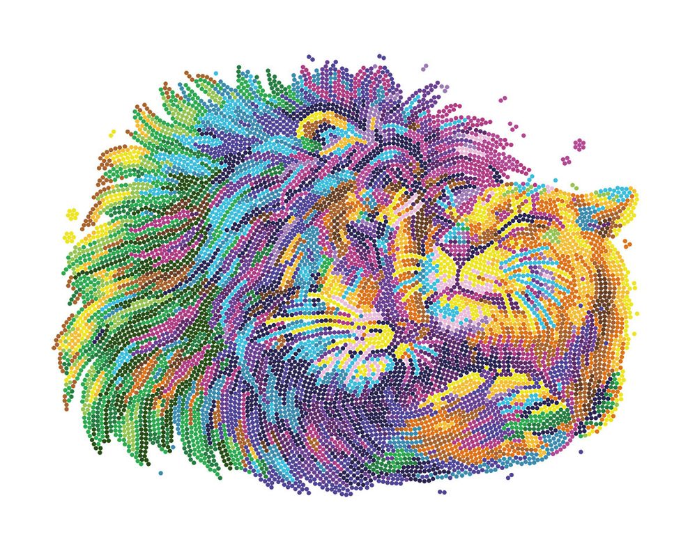 Алмазная (кристальная) мозаика Фрея, Львиные ласки, 40х30 см