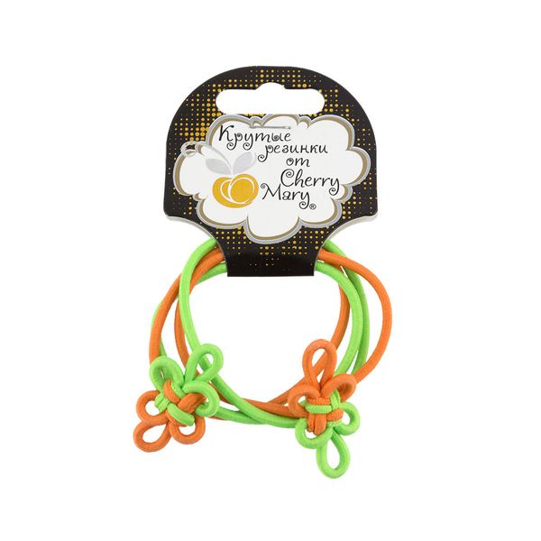 Набор резинок для волос V/R4055, 10 шт, №01 оранжево-зеленый, Cherry Mary V/R4055