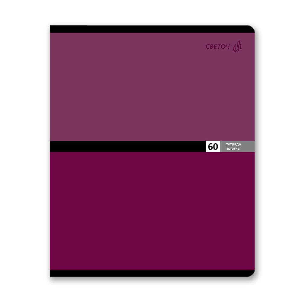 Тетрадь ученическая общая A5 60 л. на скобе 65 г/м², белизна 100% 10 шт клетка, 01517 Многоцветие, Светоч Т70