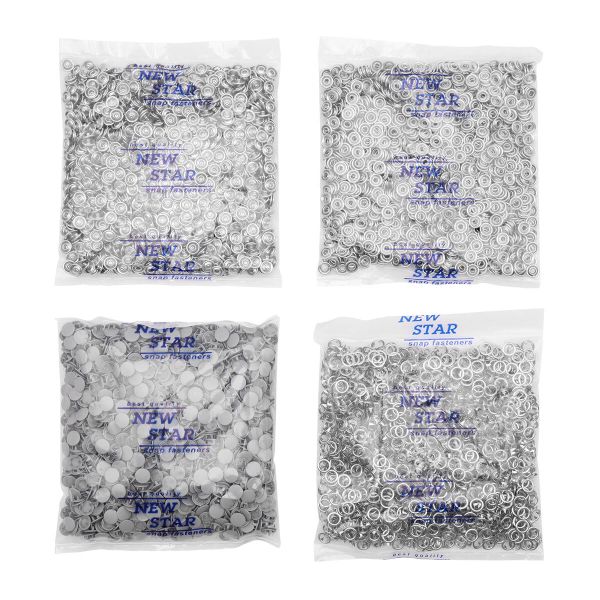 Кнопка рубашечная (джерси) закрытая ⌀9.5 мм, ≈1440 шт, МЕТАЛЛ, эмаль, 523 св.серый матовый, NEW STAR