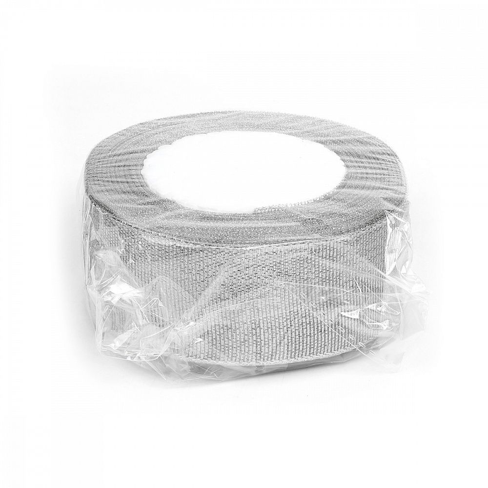 Лента металлизированная 40.0 мм / 22.85±1 метра, цв. серебро, Magic4Hobby