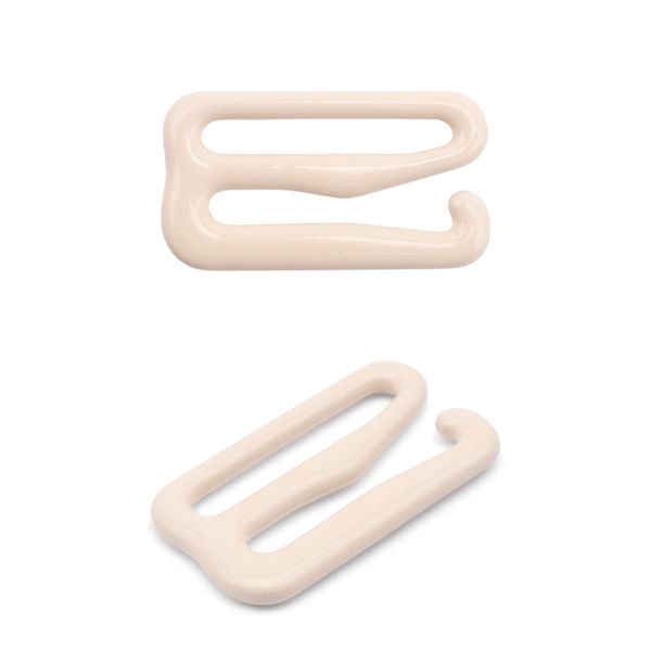 Крючки для бюстгальтера металл 15.0 мм, 20 шт, C571 молочный, ГВ1009