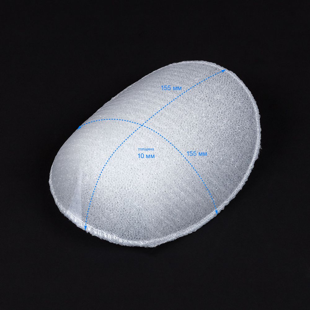 Плечевые накладки (подплечники) реглан 155х155х10 мм, 10 пар, белые, Р(ОР)-10