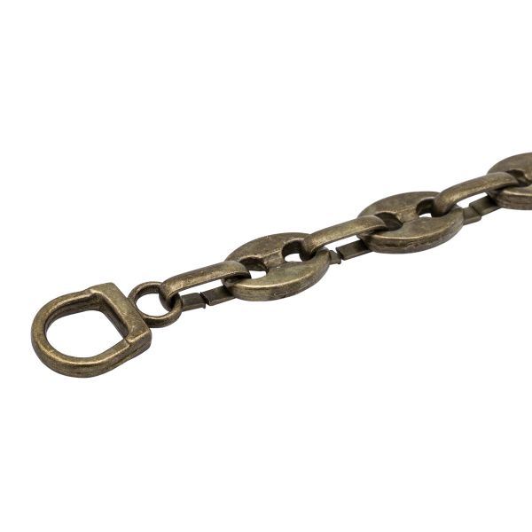 Вешалка-цепочка для одежды усиленная 80х8 мм (антик), 20 шт