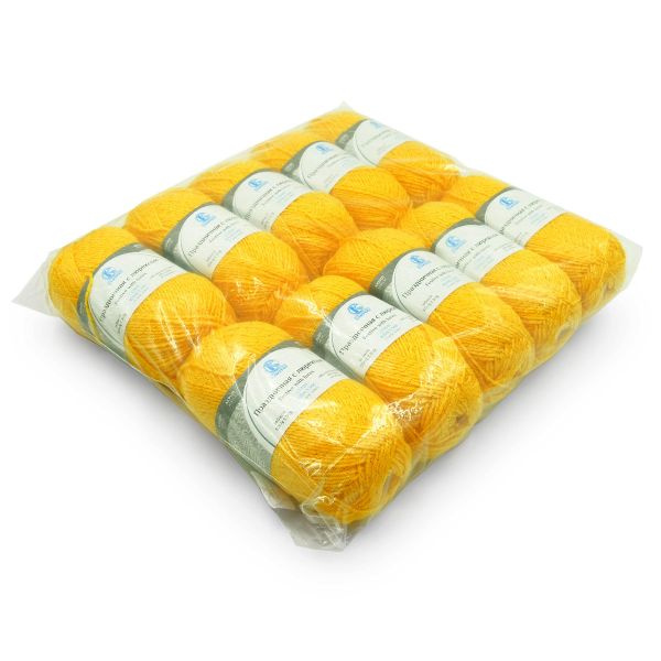 Пряжа Камтекс Праздничная с люрексом / уп.10 мот. по 50 г, 160 м, 104 желтый