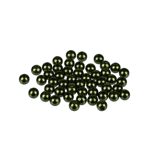 Бусины пластик ⌀6 мм, 50±2 шт, №18 хаки, Zlatka PB-1