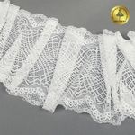 Кружево бельевое эластичное 190 мм / 10 м, 6389, цв.004 белый, Kruzhevo