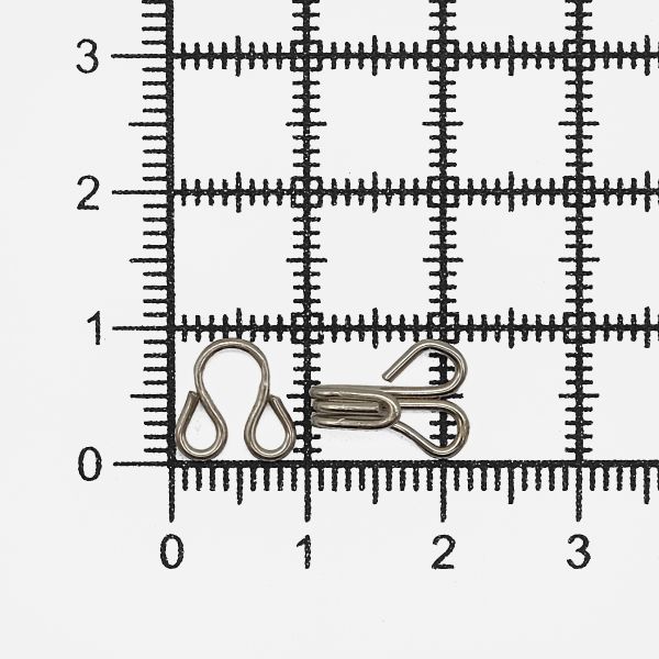 Крючки пришивные 17х9 мм, №3, никель, 0300-4001