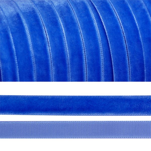 Лента бархатная (тесьма) 10.0 мм / 20±1 метров, нейлон, василек