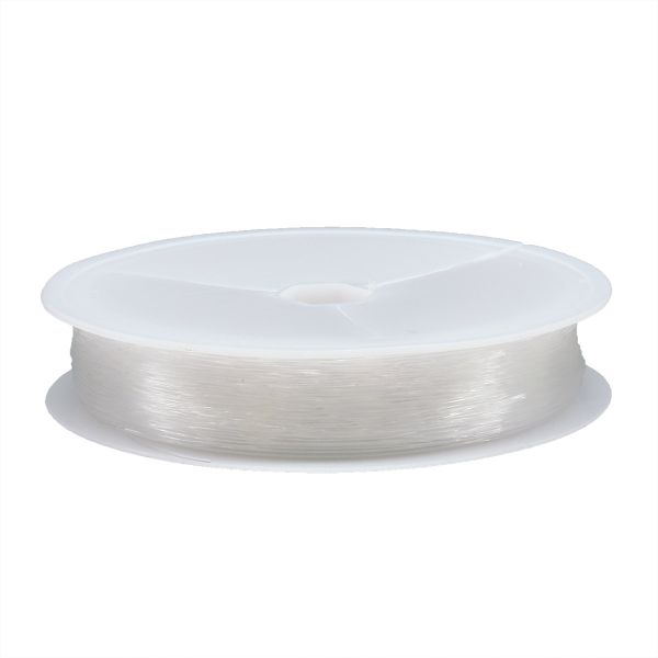 Нитки силиконовые для бисера, 0,4 мм, 25 м, прозрачный, 10 катушек