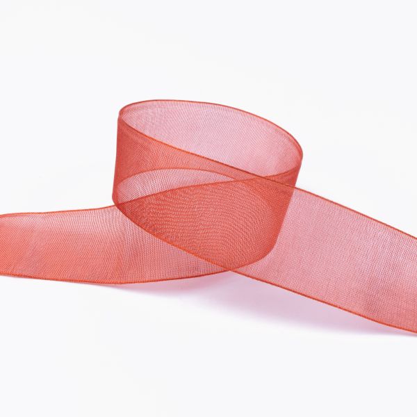 Лента капроновая (органза) 25.0 мм / 22.8±1 метра, 042 т. терракот, Blitz OR-25