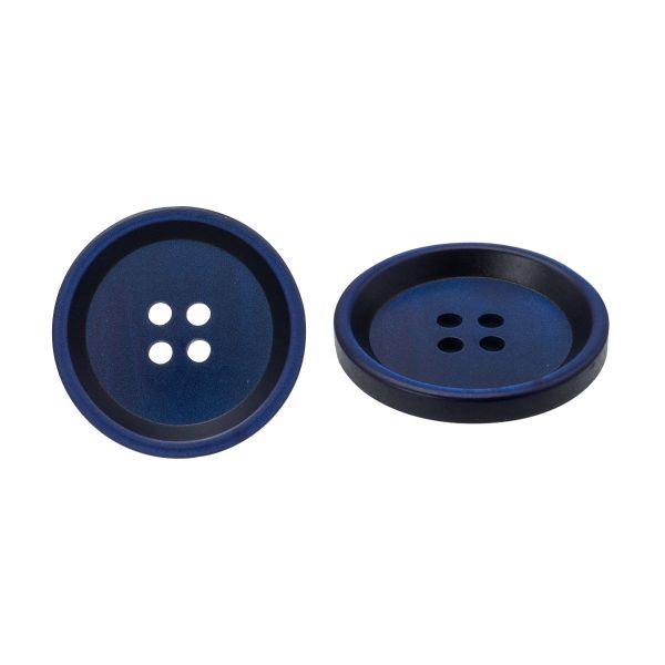 Пуговица 4 прокола 40L = 25 мм, пластик, col.D василек, CN2868, 36 шт