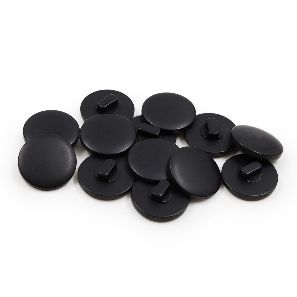 Пуговицы на ножке 32L (20мм) (Black (черный)), 36 шт
