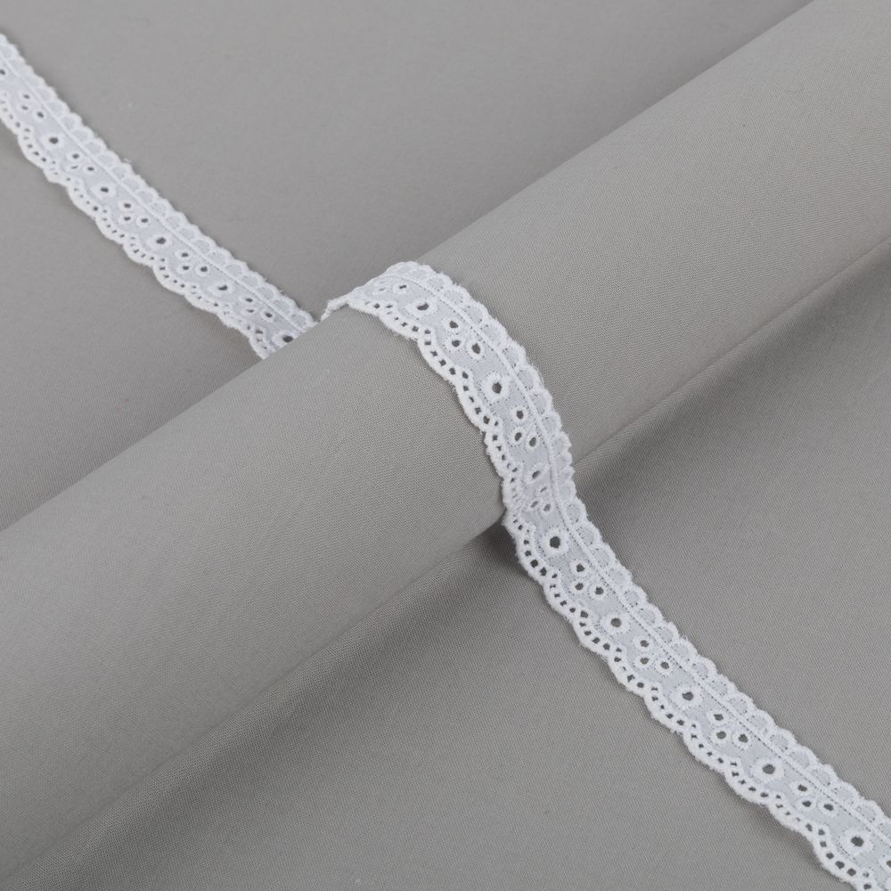 Кружево шитьё 18 мм / 9±0.2 метров, Турция, белый, Gamma GYEM-1801