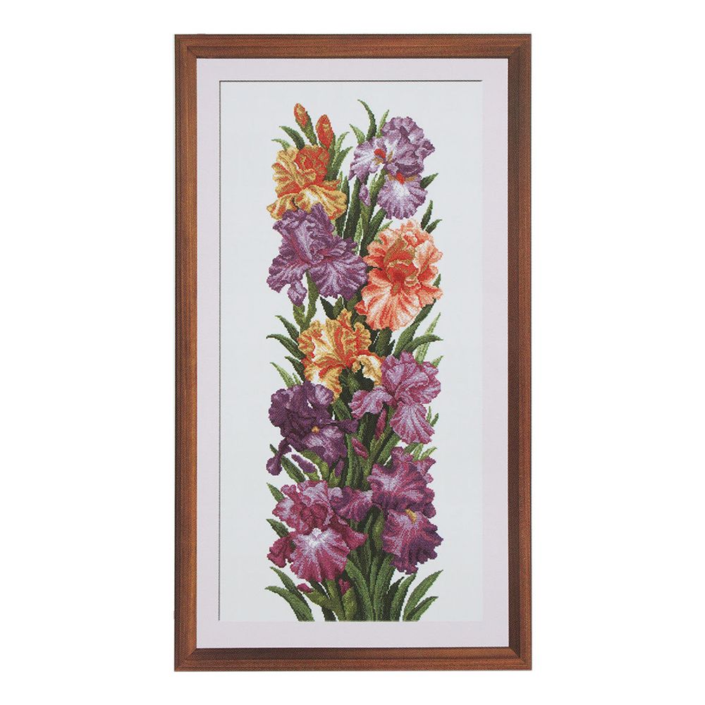 Набор для вышивания нитками Hobby&Pro, Ирисы, 27х80 см