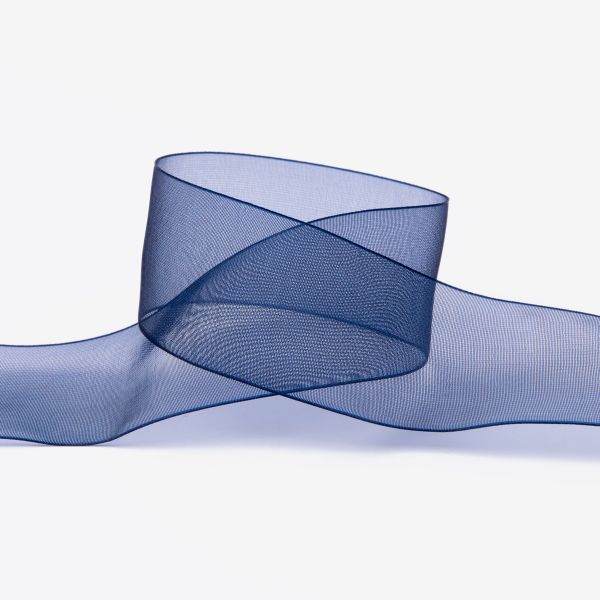 Лента капроновая (органза) 38.0 мм / 22.8±1 метра, 095 чернильный, Blitz OR-38