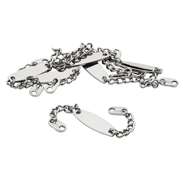 Вешалка-цепочка 100 мм, металл, серебро (никель), МТ_1861, 6 шт