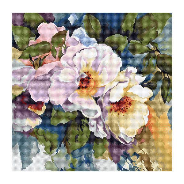 Набор для вышивания нитками Luca-S, Розы 29х29см