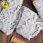 Кружево вязаное (тесьма) 45 мм / 10 метров, 5235 цв.02 белый, 10 м, Kruzhevo