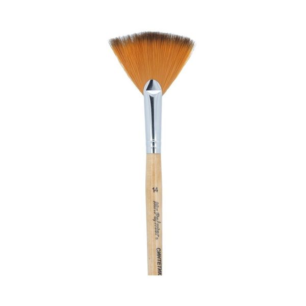 Кисть синтетика веерная №14, 5 шт, короткая ручка, Mr.Painter SBW 202-14