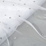 Фатин со стразами 150 см / 15 метров, 231.1-14, цв.белый